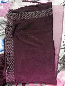 Elegant Purple Ombre Saree