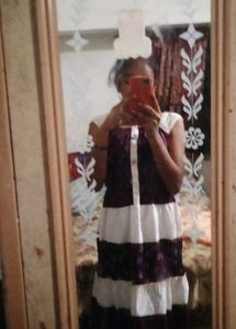Purple & White Tiered Dress
