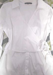 V-neck Tie Up Shirt