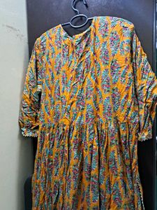 Embroidered Yellow Kurta