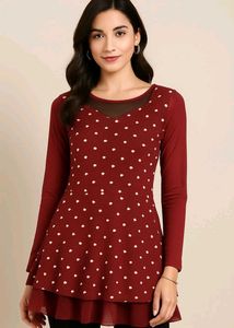 Trendy Bell Maroon Top
