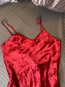 XL red slip dress