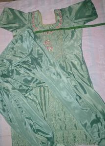 Green Embroidered Salwar Suit