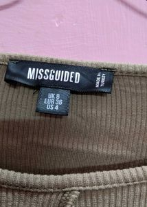 Missguided Tan Crop Top