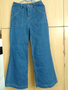 High Waist Blue Jeans