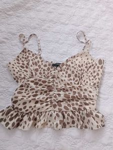 Beige Forever 21 Cute Top