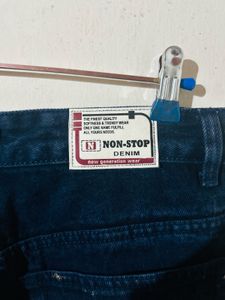 Vintage Dark Denim Jeans For Men Navy Blue Colour
