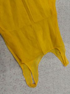 Yellow Embroidered Kurta With Free Matching Inner