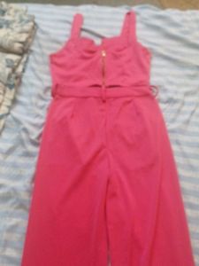 Pink Sleeveless Jumpsuit
