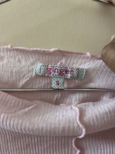 Lilac Ruffle-Trim Crop Top