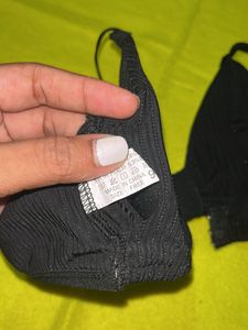 Black Knot Bralette For Party Wear