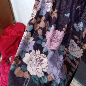 34 Bust Floral Printed Velvet Dress