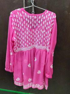 Pink Embroidered Top