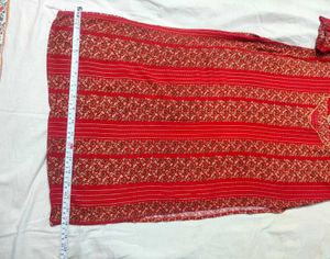 Red Floral Print Kurti