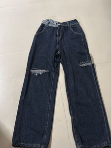 Distressed Wide Leg Jeans