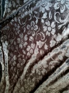 Black Shaneel (Velvet) Plazo Kurti Fabric Material