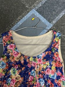 Floral Sequins Top