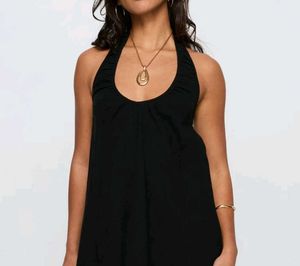Halter Neck Black Top