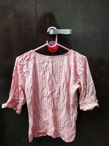 Pink Striped Top
