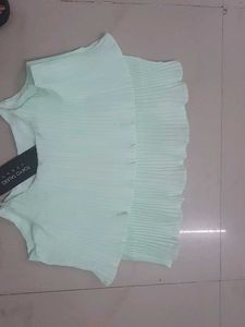 Mint Green Pleated Cami Dress