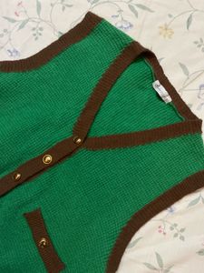 V neck Cardigan Sweater