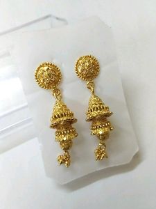 Jhumka Earrings Shri Hari Gold Plated Jewellery