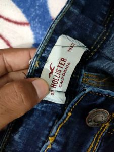 Dark Blue Denim Baggi Jeans