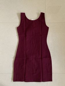 Burgundy Bodycon Dress