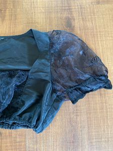 Black Puff Sleeves Blouse