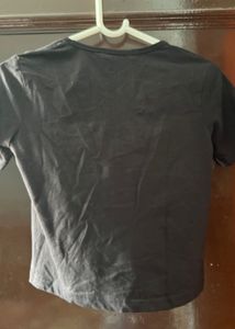 Black Square Neck Top