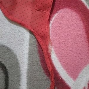 Red Sleeveless Blouse