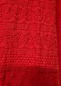 Red Embroidery Kurta