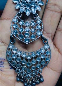 Stylish Silver-Tone Dangle Earrings