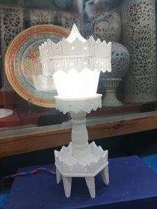 Marble Standing Lamp white Colour