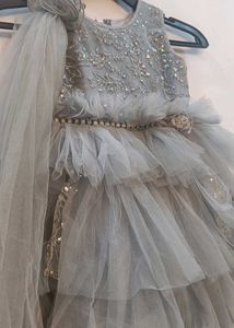 Elegant Silver Party Dress