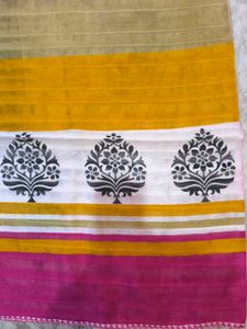 Elegant multicolour Saree with Blouse