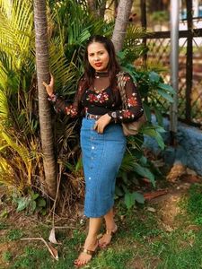 Floral Mesh Top