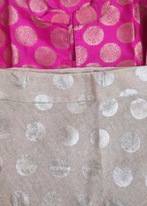 Pink &amp; Gold Ethnic Kurta