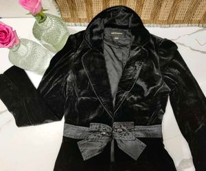 Embellished Velvet blazer jacket