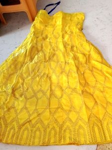 Yellow Embroidered Dress