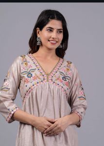Rich fabric - Alia cut Blush pink kurta set
