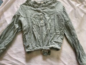 Sage Green Gauze Blouse