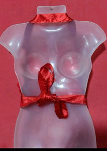 QUIZ Red Halter Wrap Top