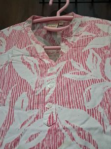 Floral Print Button-Up Tunic