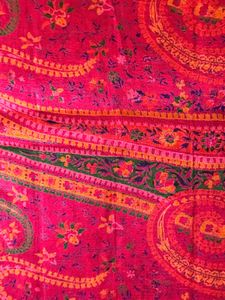 Pink Paisley Silk Saree
