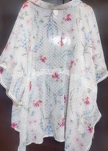 Multi Floral Print Shrug For Girl Or Woman 42 Bust