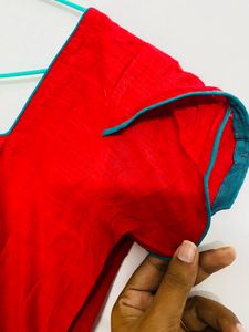 Red Kurtha Top