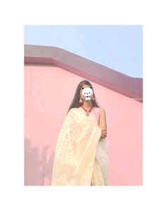 💛Elegant Cream Organza Saree💫✨