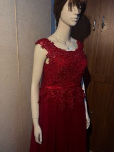 Elegant Red Ethnic Gown