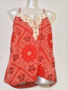 🎊Buy 1, Get 1 Free🎁Red Bandana Print Cami Top